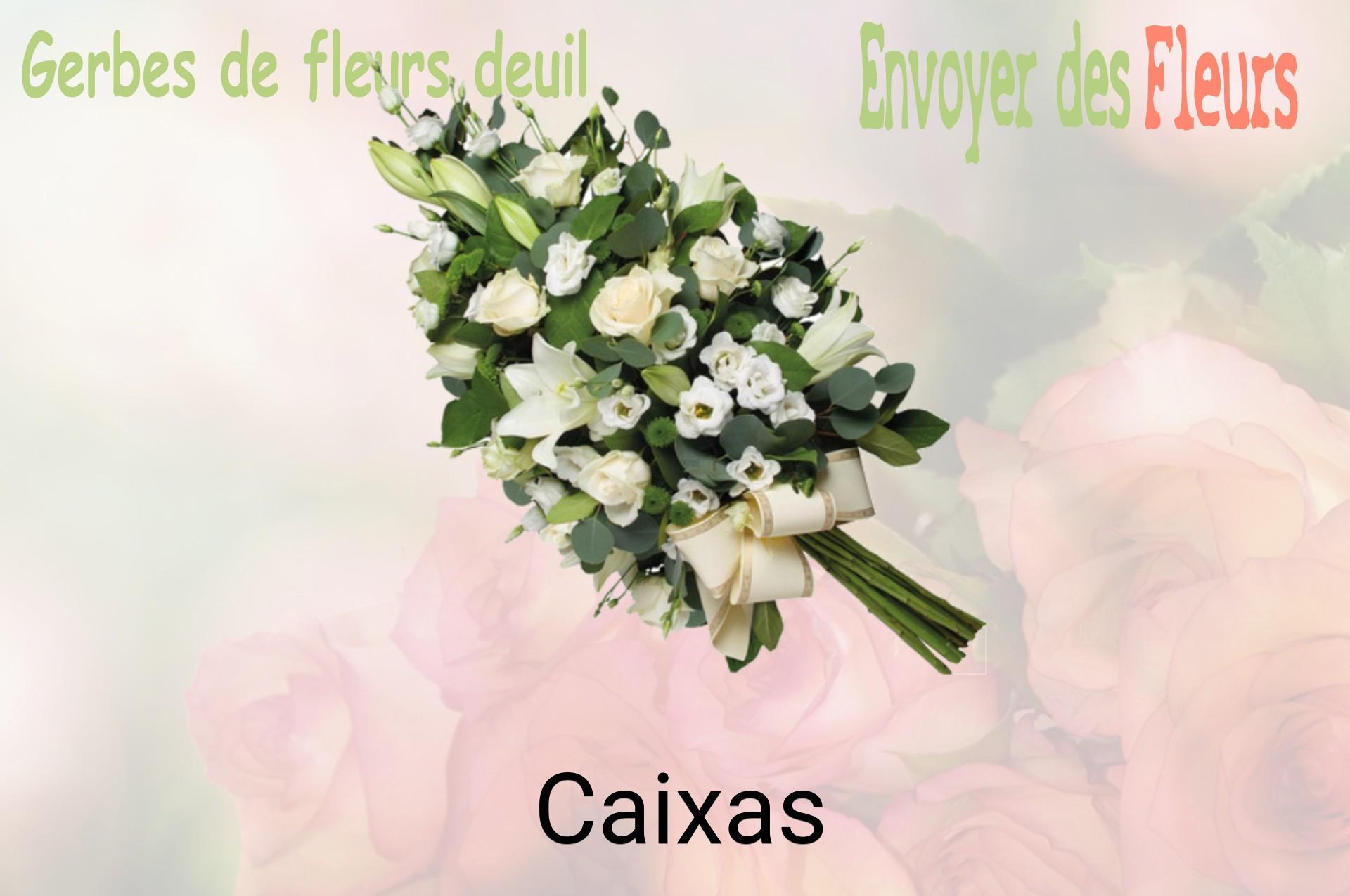 Gerbe de fleurs de deuil livrée à Caixas